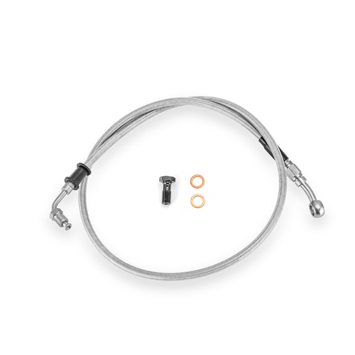Softail FXBR 12"-14" Handlebar Stainless Steel Brake Line Kit For ABS Harley 18+