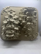 Nordic Ware Williams Sonoma Cast Aluminum Holiday Christmas Tree Cake Pan Mold