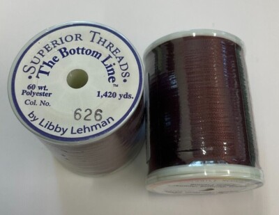 SUPERIOR THREADS- THE BOTTOM LINE 60 WEIGHT (1420 YARDS)- COLOR 626 PLUMBER