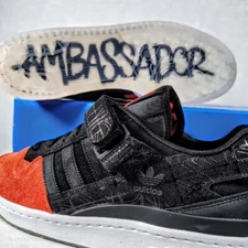 Adidas US 13 Men's Black/Orange/White Rare Atlanta Retro Forum Low - GZ6604  New