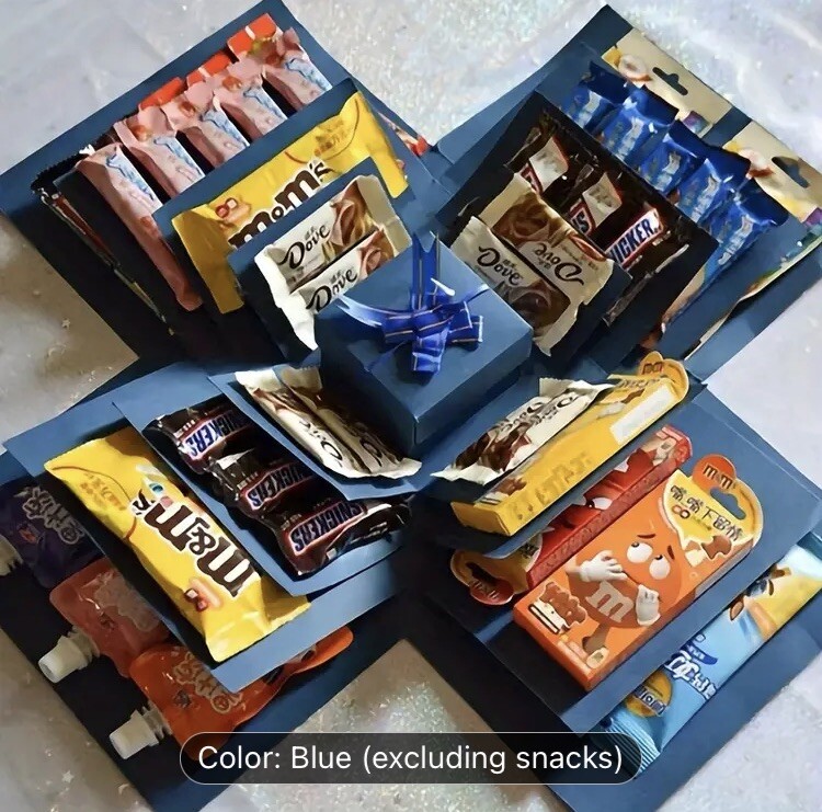 Caja Explosiva Hágalo Usted Mismo Explosión Sorpresa Caja de Regalo Hecha a Mano Caja de Snacks Regalo Ideal