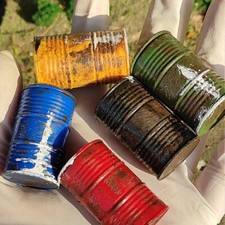 1pc Miniature Simulated Gasoline Drum Model Plastic Stain Aging Effect Micro DIY