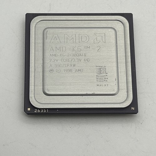 AMD K6-2 380AFR AFQ 380MHz 2.2v core 3.3V Socket 7 CPU 1998 Vintage K6-II AFR - Picture 8 of 9