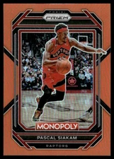Pascal Siakam Orange 2022-23 Panini Prizm Monopoly #82 19/124 Toronto Raptors