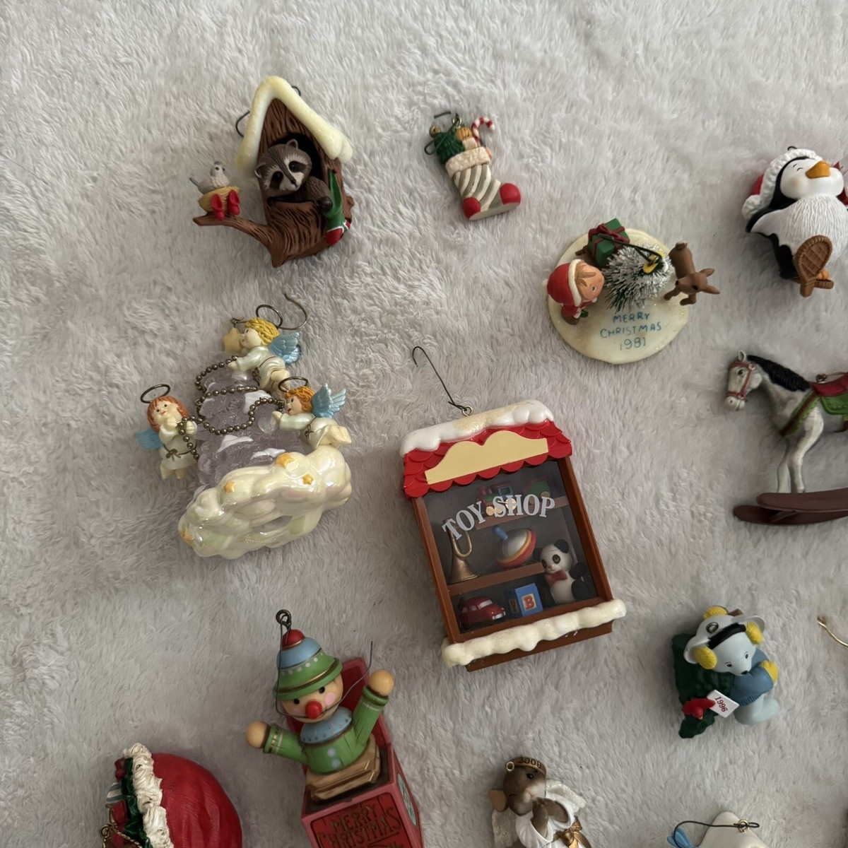 Vintage Christmas Ornaments 1960-2000 Lot Hallmark Santa's Betsey