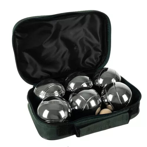 Boule 6 Kugel Set mit Zubehör Outdoor-Aktivitäten Gravierte Motiven Hülle - Bild 3 von 11
