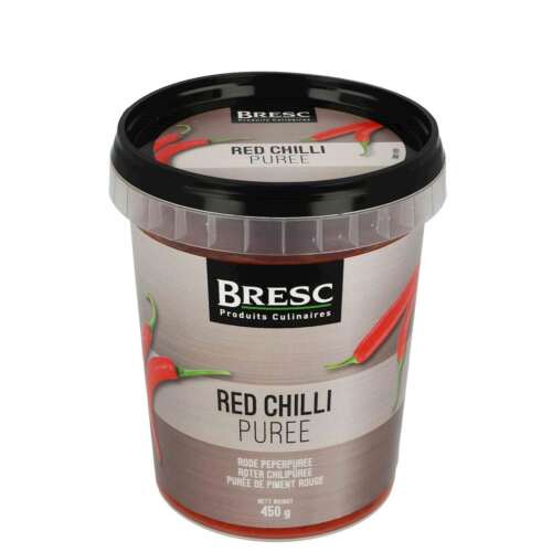 Bresc Rotes Chili-Püree 4x 450g vegane Gewürz-Paste aus frischen Pfeffer-Schoten - Afbeelding 1 van 7