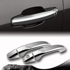 MIRROR CHROME DOOR HANDLE COVER CAPS FIT 14-20 CHEVY SILVERADO/GMC SIERRA 1500