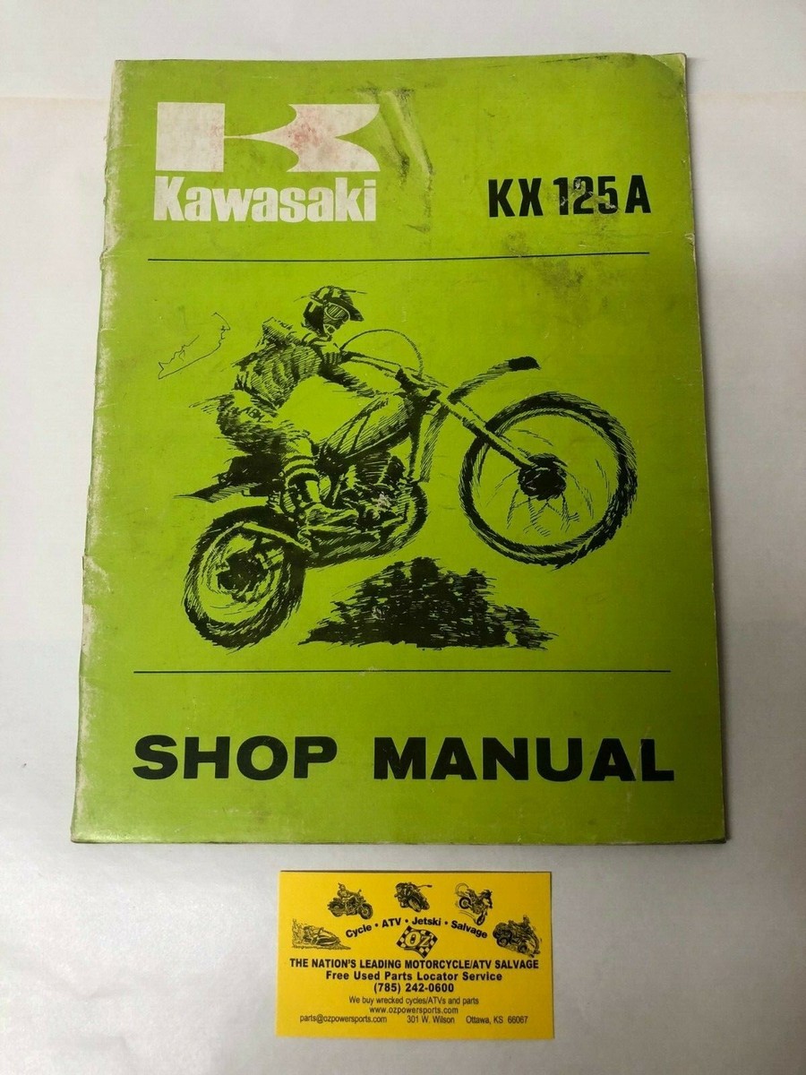 Used 1974 Kawasaki KX125A Motorcycle Shop Manual OEM 99997