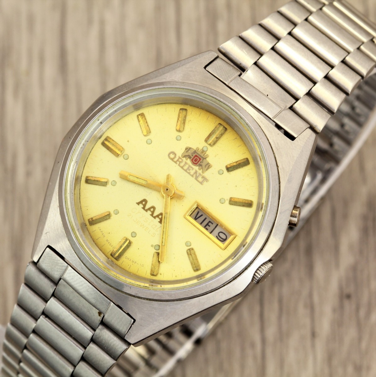 Orient AAA Crystal LH L469135 all stainless steel automatic Japan