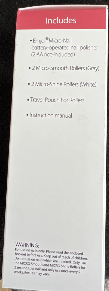 Emjoi Micro Puffs Uñas Brillo Suaviza Funciona con Pilas NUEVO CON Manual Foto 4 de 4