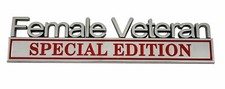 Female Veteran Edition Emblem 3D Badges Decal...