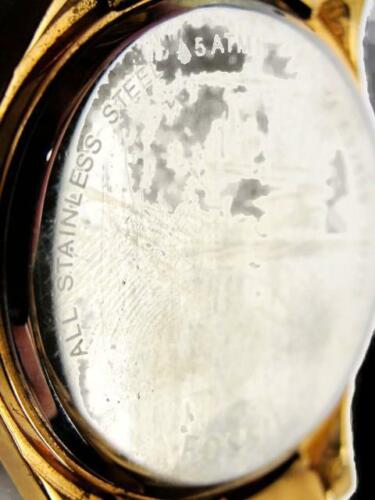 Reloj cronógrafo analógico cuarzo Fossil ES2859 111211 5 ATM WR tono dorado nuevo bate - Imagen 9 de 12