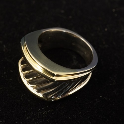 David Yurman Two-Tone 14k and Sterling Cigar Band Cable Ring - Free Shipping USA - Picture 3 of 18