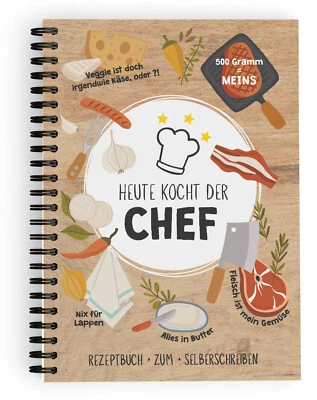 Rezeptbuch zum selberschreiben A5 mit Schutzcover Kochbuch Backbuch Rezeptordner