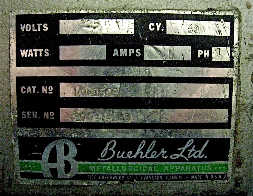 Pulidora de muestras Buehler Ecomet 8" de diámetro, 250 RPM modelo 9-1509 Foto 3 de 3