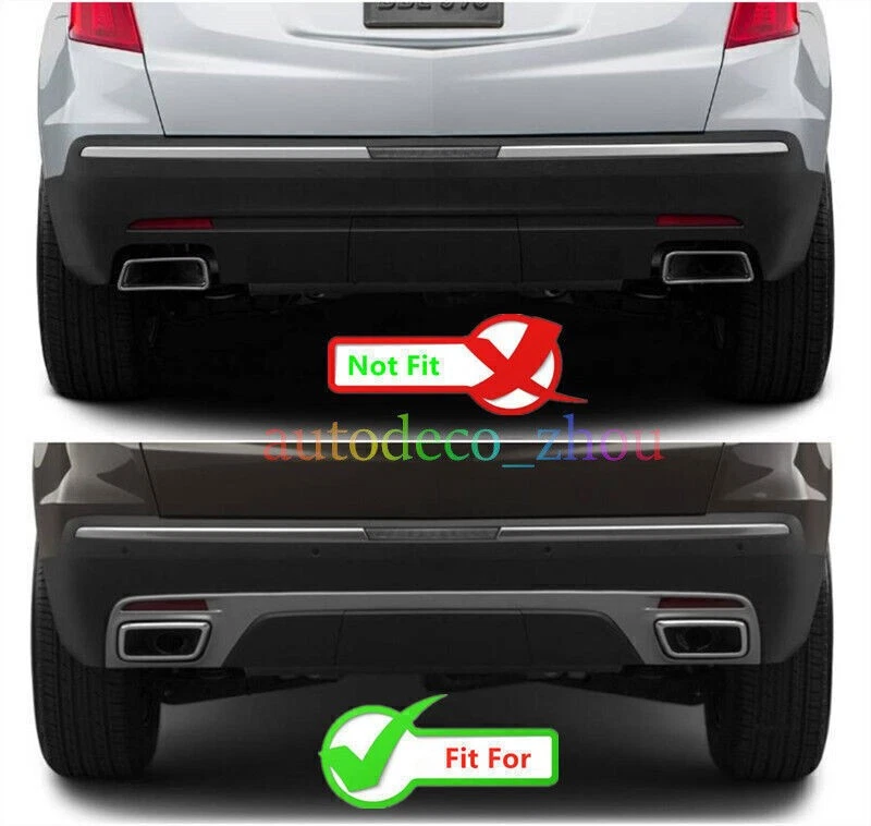 Черная отделочная рама задней трубы глушителя выхлопной системы для Cadillac XT5 2020-23 2 шт. - Изображение 2 из 4