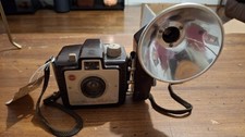 Vintage 1950s Kodak Brownie Holiday Flash Camera w/ Strap  Flash Untested