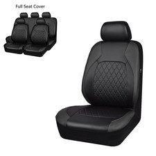 Fundas de asiento de coche 5 asientos protector delantero trasero cojín cuero PU cómodo
