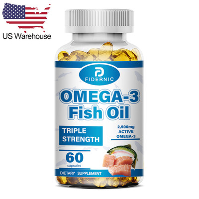Triple Strength Omega-3 Fish Oil, 2500mg Support Heart, Brain & Joint Health