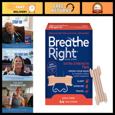 Extra Strength Nasal Strips for Congestion Relief, Drug-Free Breathing Aid, 44ct