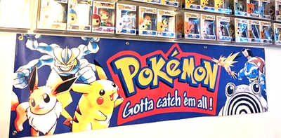 Pokemon '90's Vintage Style Promo Display Banner Sign Store Poster 4 sizes!  | eBay