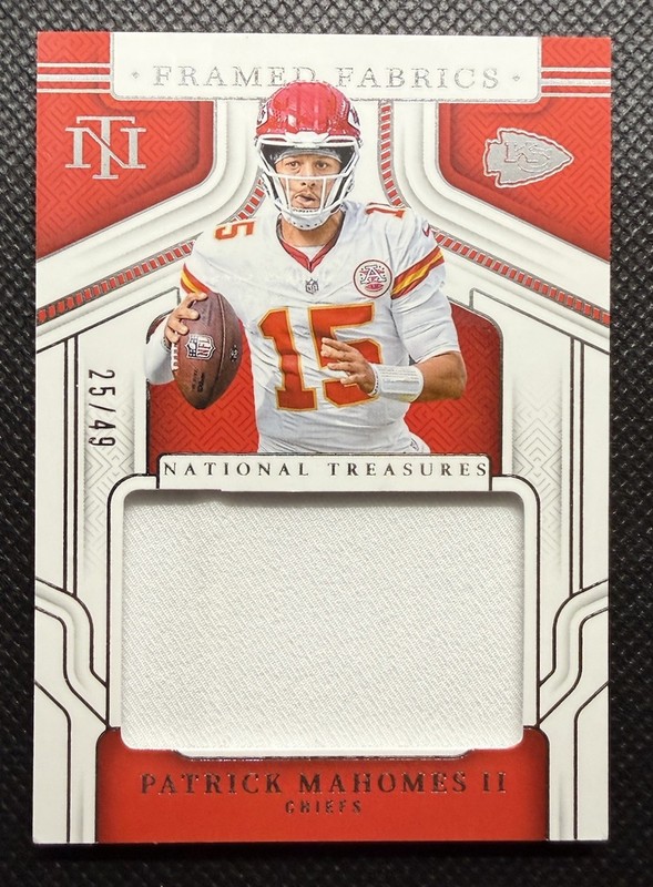 2024 Panini National Treasures Patrick Mahomes II Framed Fabrics /49 FF-PMS