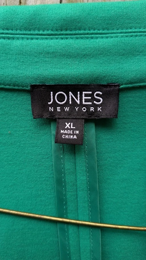 Chaqueta abierta Jones NY para mujer talla XL nueva cápsula clásica verde Kelly Officecore Foto 3 de 4