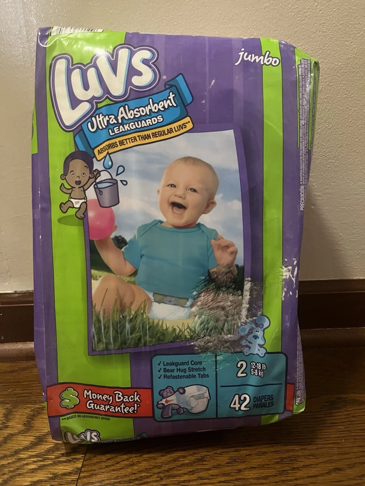 Blue’s Clue’s Luvs Diapers Unopened Size 2 New Sealed