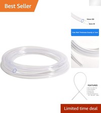 8mm ID X 10mm OD PVC Vinyl Tubing - Versatile and Oil Resistant, 3.3FT