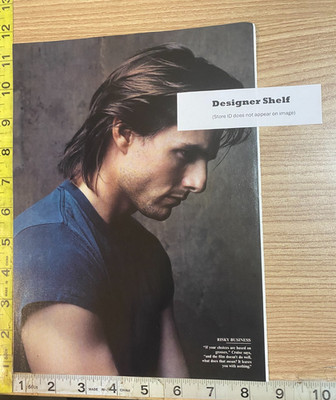 Tom Cruise Blue T Shirt Seated Side Profile 2000 Magazine Photograph