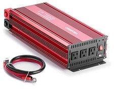 3000 Watts Power Inverter, 12V DC to120V AC Car Inverter with 3 AC 3000W Red