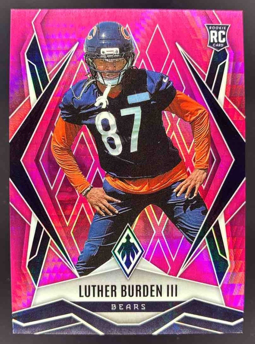 2025 Panini Phoenix Luther Burden III Pink Hyper /299 #196 RC Bears
