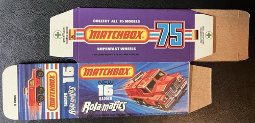 Caja repro Matchbox Rolamatics #16 Badger tipo J - Imagen 1 de 2