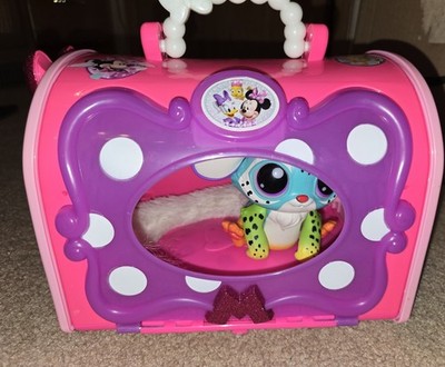 Lil'Gleemerz Interactive Toy Figure Lights Up & Works Plus Minnie Pet Carrier