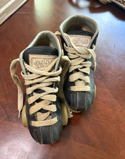 Sprints Quad Roller Skates Black Lace-Up with Tan Wheels Laces Y 13-1