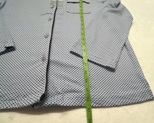 New Cabernet Sleep Sense Womens M 100% Cotton Blue Polka Dot Pajama Set 2 pc Pjs - Picture 6 of 15