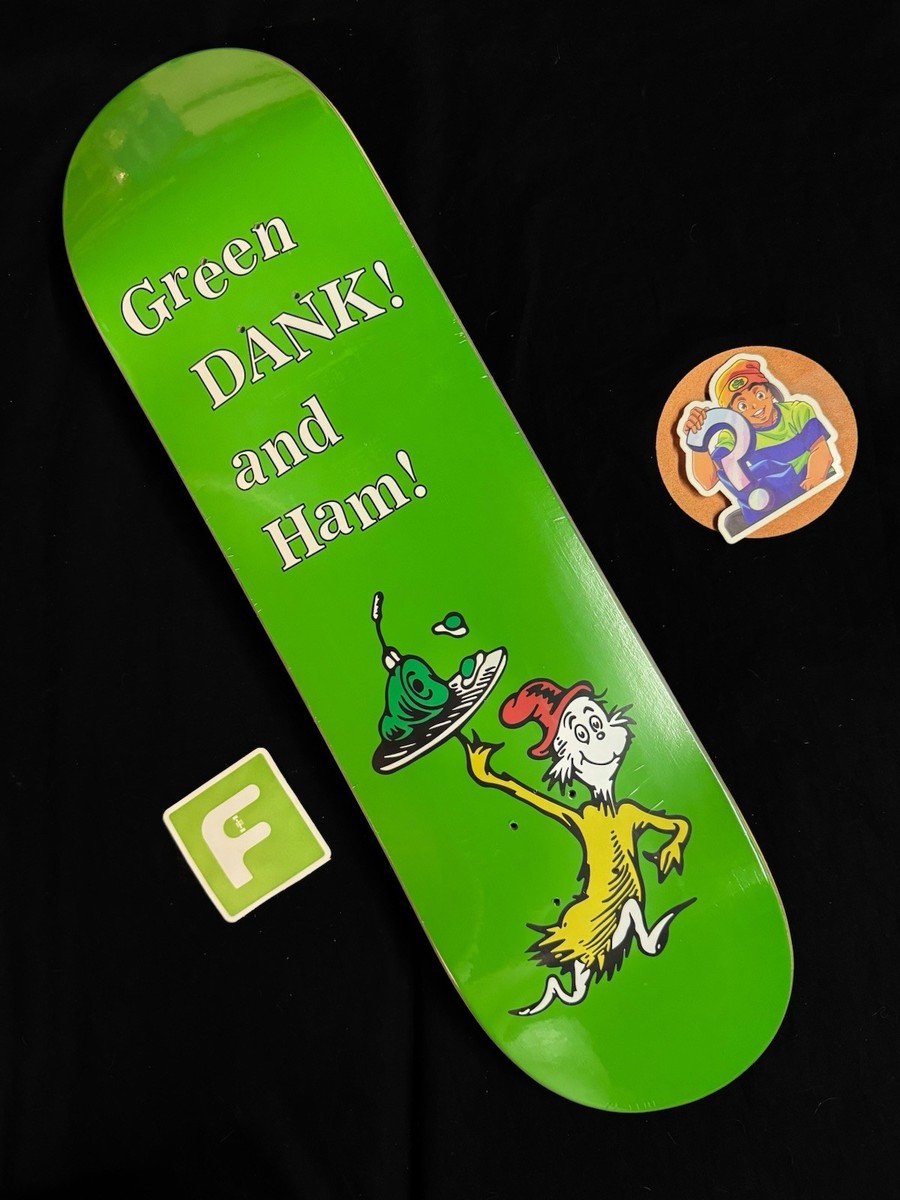 RARE Green Eggs Dank And Ham Dr. Seuss 420 Skateboard Deck In