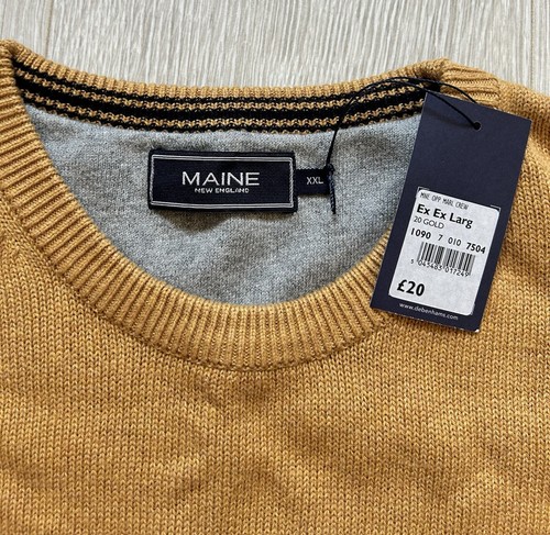 Men’s Jumper Maine New England Mustard XXL BNWT - Picture 4 of 14