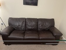 Brown Matching Sofa Set 3 Seater + 2 Seater