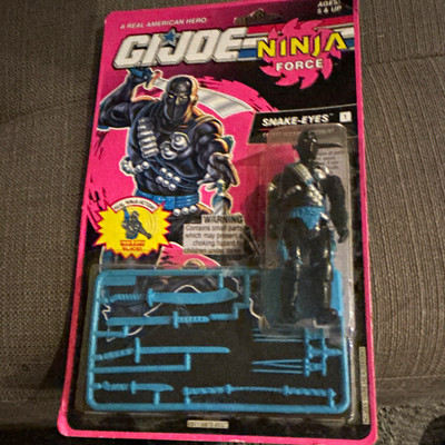 Hasbro G.I. Joe Ninja Force Snake Eyes Action Figure 1992 Boxed