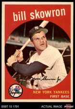 1959 Topps #90 Bill Skowron Yankees 6 - EX/MT