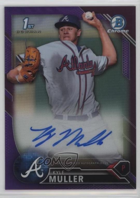 2016 Bowman Draft Chrome Pick Purple Refractor /250 Kyle Muller #CDA-KM Auto 3y6