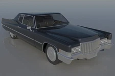 ABS-LIKE RESIN 3D PRINTED 1/25 1970 CADILLAC COUPE DEVILLE KIT