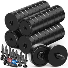 Strong Magnets Heavy Duty Screw On Neodymium 20LBS Magnet 36 Pack