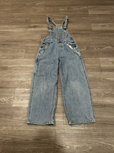 Vintage Levi’s Latzhose Jugend S blau Denim helle Waschung Freizeit Outdoor Mädchen - Bild 1 von 9