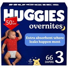 Huggies Overnites Nighttime Baby Diapers - Size 3 - 66ct
