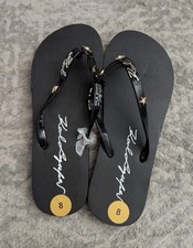 Karl Lagerfeld Women’s Black Flip Flops Sandals Size 8