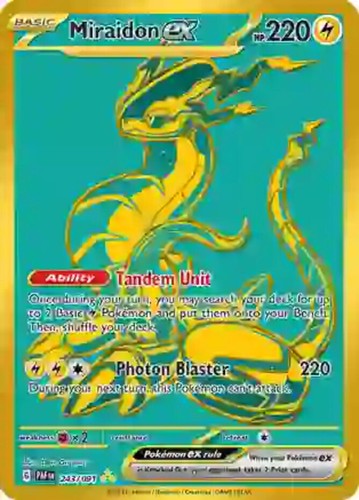 Moderately Played Miraidon ex - 243/091 - Hyper Rare Pokemon Paldean Fates