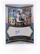 2024 Panini Select Ja'Tavion Sanders Silver Prizm Rookie Auto /399 #RSP-JSS